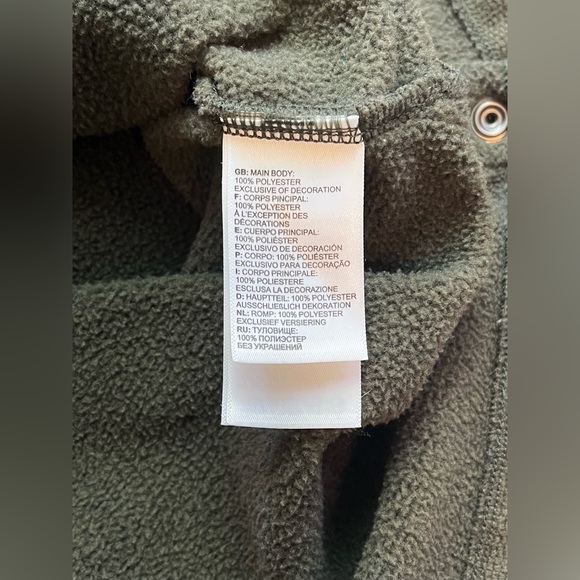 North Face Women’s Knit Stitch Green Fleece Hoodie Sweatshirt Size M Medium - Picture 5 of 5